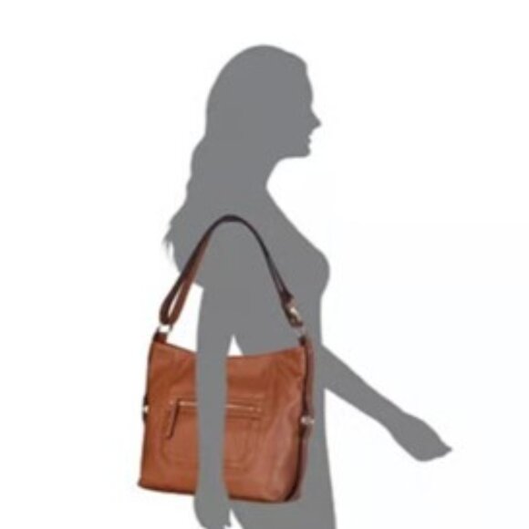 INC International Concepts Women Faux Leather Riverton Hobo Handbag - Picture 3 of 7